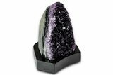 Deep Purple Amethyst Geode With Wood Base - Uruguay #342795-2